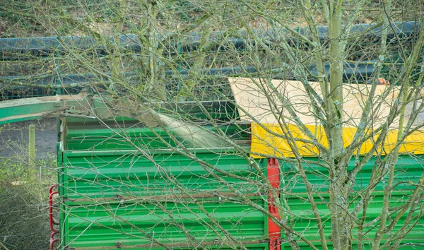 Shredding Twigs Branches Industrial Shredder — Stock Photo, Image