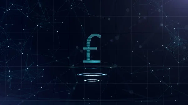 Space blue Currency sign. Britain Pound Sterling. International currency. — Stock Photo, Image