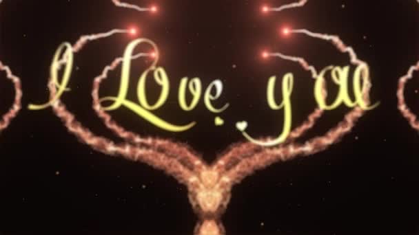 Ich liebe dich für die Beichte. Valentinstag Herz aus Rotweinspritzer erscheint. dann zerstreut sich das Herz. isoliert auf schwarzem Hintergrund. Liebe teilen. Aktion. Animation. 4k. — Stockvideo