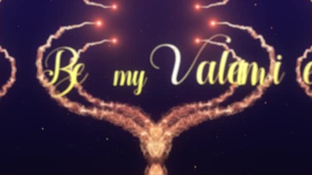 Valentinstag Herz aus Rotweinspritzer erscheint. dann zerstreut sich das Herz. isoliert auf blauem Hintergrund. Sei meine valentine gemeinsame Liebe. Aktion. Animation. 4k. — Stockvideo