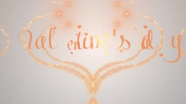 Sevgililer günü kalp turuncu sıçrama yapılmış görünüyor. Sonra kalp dağılma. Beyaz arka planda izole edilmiştir. Benim Sevgililer Paylaş aşkı ol. Eylem. Animasyon. 4k.