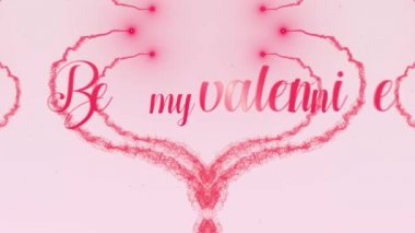 Sevgililer günü kalp pembe sıçrama yapılmış görünüyor. Sonra kalp dağılma. Açık pembe arka planda izole edilmiştir. Benim Sevgililer Paylaş aşkı ol. Eylem. Animasyon. 4k.