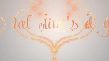 Sevgililer günü kalp turuncu sıçrama yapılmış görünüyor. Sonra kalp dağılma. Beyaz arka planda izole edilmiştir. Benim Sevgililer Paylaş aşkı ol. Eylem. Animasyon. 4k.