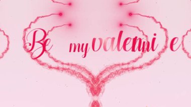 Sevgililer günü kalp pembe sıçrama yapılmış görünüyor. Sonra kalp dağılma. Açık pembe arka planda izole edilmiştir. Benim Sevgililer Paylaş aşkı ol. Eylem. Animasyon. 4k.