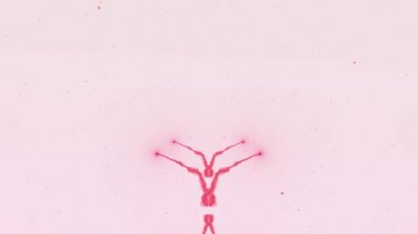 Aşk itirafı. Sevgililer günü kalp pembe sıçrama yapılmış görünüyor. Sonra da yazı geliyor. Kalp dağılma. Açık pembe arka planda izole edilmiştir. Aşkı Paylaş. Eylem. Animasyon. 4k.