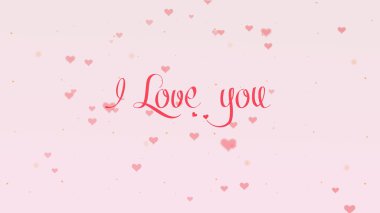 Seni seviyorum günah çıkarma. Sevgililer günü yazı küçük sevimli gül renkli kalpler ile bedecked açık pembe arka plan, izole edilir. Aşkı Paylaş.