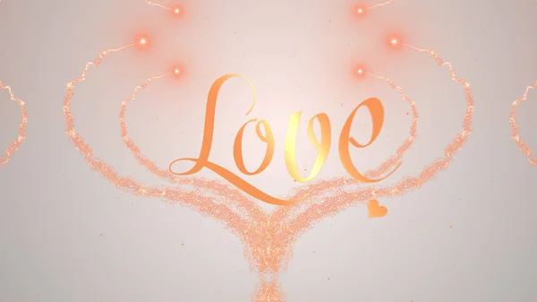 J'adore les lettres. Aveux d'amour. Coeur Saint-Valentin en éclaboussure orange isolé sur fond blanc clair. Partager l'amour . — Photo
