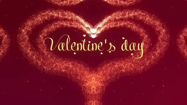 Alla hjärtans dag hjärta gjort av rött vin stänk isolerad på röd bakgrund. Var min Valentine dela kärleken. — Stockfoto