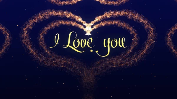 私はあなたが告白を愛する愛。バレンタインデーの心臓は、青の背景に分離赤ワインスプラッシュで作られています。共有の愛. — ストック写真