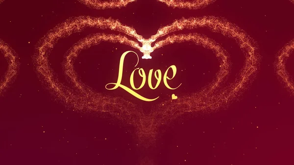 Ik hou van je liefde bekentenis. Valentines dag hart gemaakt van rode wijn splash geïsoleerd op rode achtergrond. Aandeel liefde. — Stockfoto