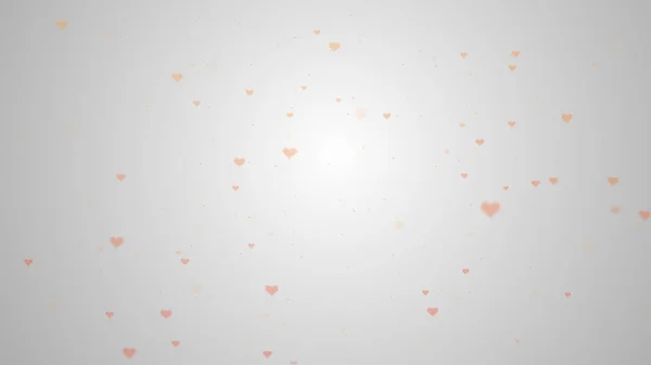 Fundo encantador com corações cor-de-rosa para o Dia dos Namorados. Luz backgrop branco . — Fotografia de Stock