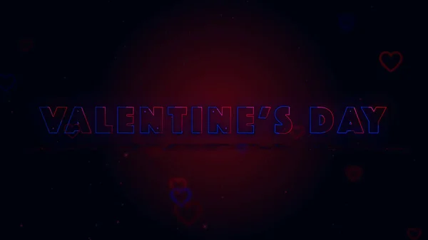 С Днем Святого Валентина Маленькие сердечки на темном фоне с искрами. Концептуальная группа. Закрыть . — стоковое фото