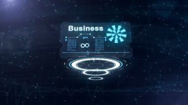 Üç hareketli daireler odak, daha sonra soyut kartvizit döngü tekerleği ve diğer bazı diyagramlar bir işareti ile ahşap appering olduğunu. Sayıları sıralı. Yakınlaştırma. 4k.