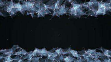 Soyut teknoloji ve bilim arka plan fütüristik ağ, pleksus arka plan. Eylem. Animasyon. 4k.