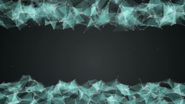 Abstracte technologie en wetenschap achtergrond futuristisch netwerk, plexus achtergrond. Actie. Animatie. 4k. — Stockvideo