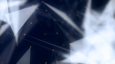 Şekiller, noktalar ve çizgiler bulanık ön planda parlaklıkla bağlanır.