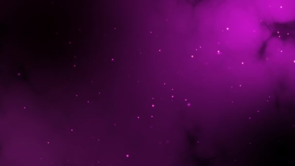 Abstract violet particle background with shallow depth of field at the top and bottom of the screen. Slow motion. Animation. 4K. — 비디오