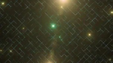 Metin için boş alan ile soyut iş bilimi veya teknoloji arka plan. Kopya alanı. Yakından kapatın. Izgara arka planda renkli blicks. Animasyon. Eylem. 4k.