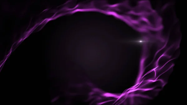Fundo de giro líquido abstrato. Violeta brilhante, formas roxas no fundo preto. Luz embaçada branco blick está dentro das ondas . — Fotografia de Stock