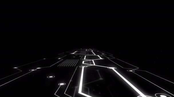 Surreal motion on electronic road in outer space. — Stock Video