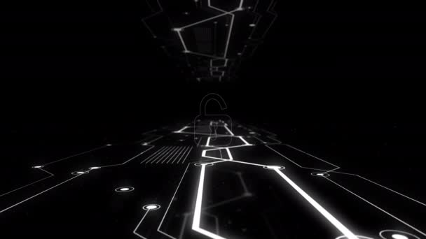 La confidentialité des informations et le concept de protection des données zoom abstrait dans le fond vidéo.