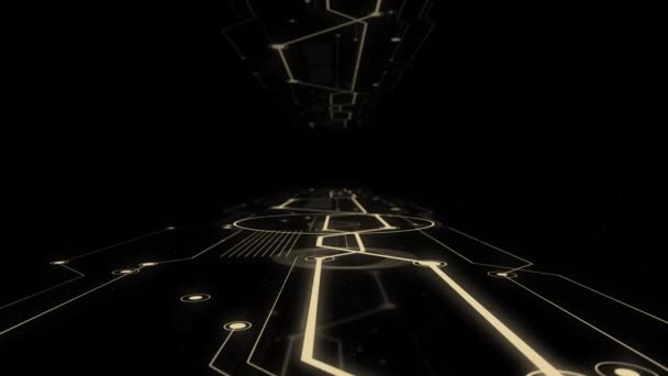 Tunnel futuriste avec des voies blockchain légères .