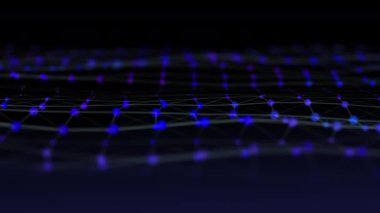 Siyah arka plan üzerinde birden çok bilgi katmanı.