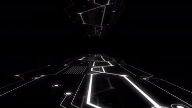 Karanlıkta anakart dijital çip.