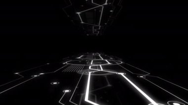 Modern mimari siyah beyaz soyut video arka plan.