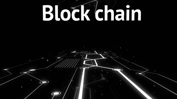 Blockchain teknoloji kavramı soyut arka plan.