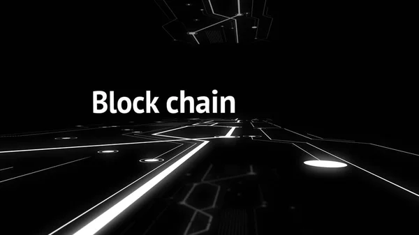 Scrittura nota che mostra piattaforma blockchain . — Foto Stock