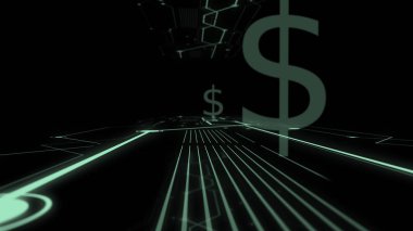 Aydınlatma paneli üzerinde yüzen dolar simgesi.