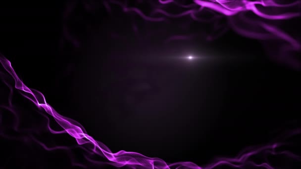 抽象的なループ可能な紫色、紫色の波状の動きの背景。4k. — ストック動画