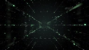 Uzay arka planda soyut bağlantılı nokta kablosuz iletişim ağı.