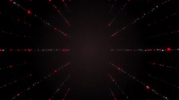 Big bang éclatement de particules spatiales abstraites zoom avant . — Video