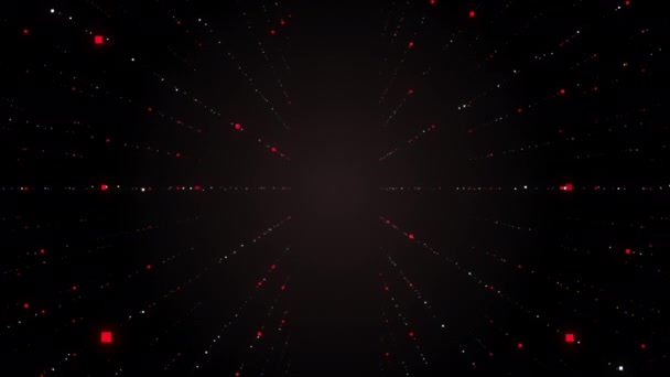 Analytical visualisation guideway of data moving through the dark night space on high speed. — Stock Video