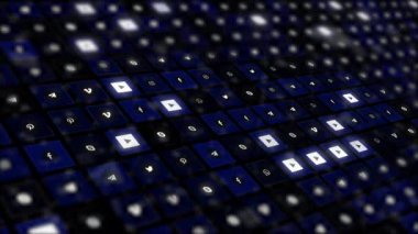 Chernivtsi, Ukrayna - 19 Haziran 2019: Dünya çapında farklı sosyal medya logoları.