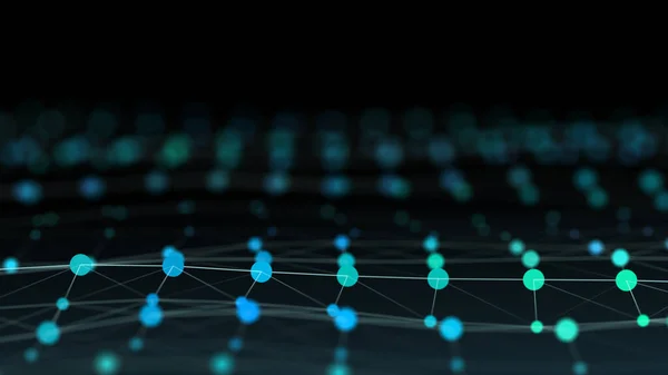 Holograma digital de red e internet de las cosas sistema . —  Fotos de Stock