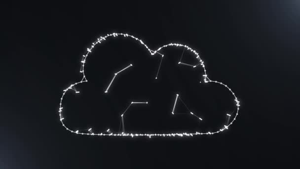 Σύννεφο υπολογιστική έννοια αφηρημένο φόντο βίντεο. — Αρχείο Βίντεο