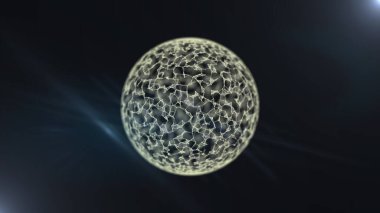 Tekno bulut soyut arka planı. Lowpoly geometrik tasarımı.