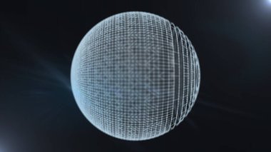 Nükleer enerjinin yüzen desen topunun siyah üzerine yoğunlaşması.