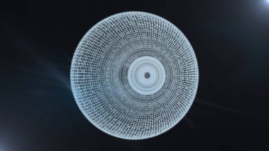 3 boyutlu küre, karanlıkta her şeyi gören bir göz gibi görünüyor..