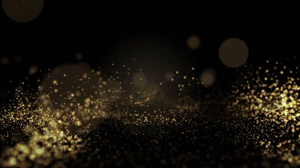 Oro scintillante paillettes per il prodotto di bellezza su sfondo scuro — Foto Stock