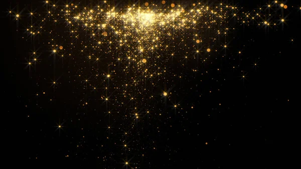 Oro scintillante paillettes per il prodotto di bellezza su sfondo scuro — Foto Stock