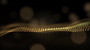 Gece vakti yüksek dinamik ve soyut çöl kumları. Bokeh topları ön planda.