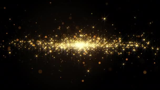 Poudre dorée effet de jet de propagation de couleur dans l'obscurité .