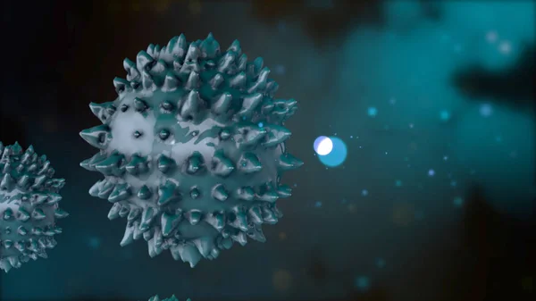 Renderização 3D do sistema de anticorpos chamado para lutar contra o vírus . — Fotografia de Stock