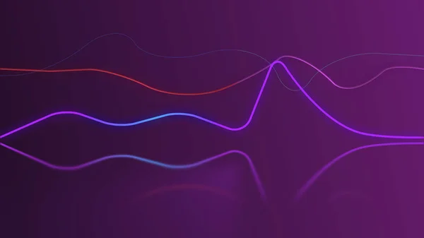 Emitting elektriska impulser lyfts fram i olika neonfärger och rörlig dynamik. — Stockfoto