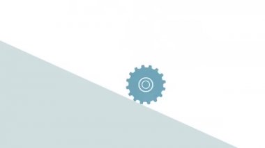 Motor tamiri konsepti. Bir mekanizmanın içindeki dişlilerin yüzeye düşüp yuvarlandığı yaratıcı hareket arkaplanı.