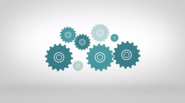 Çelik dişlilerin animasyon döndürme teknolojisi endüstriyel işler.